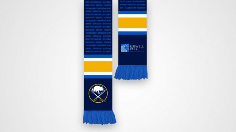 November 27, 2018 Buffalo Sabres – Hockey Fights Cancer Scarf