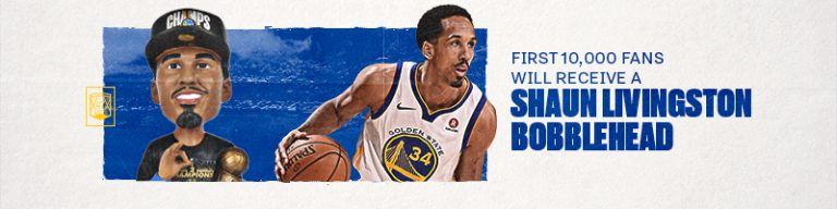 February 6, 2019 Golden State Warriors – Shaun Livingston Championship Limited Edition Bobblehead