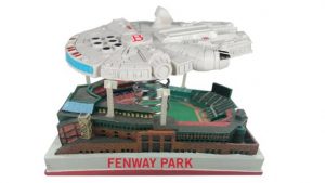 Millennium Falcon flying over Fenway Park Bobble