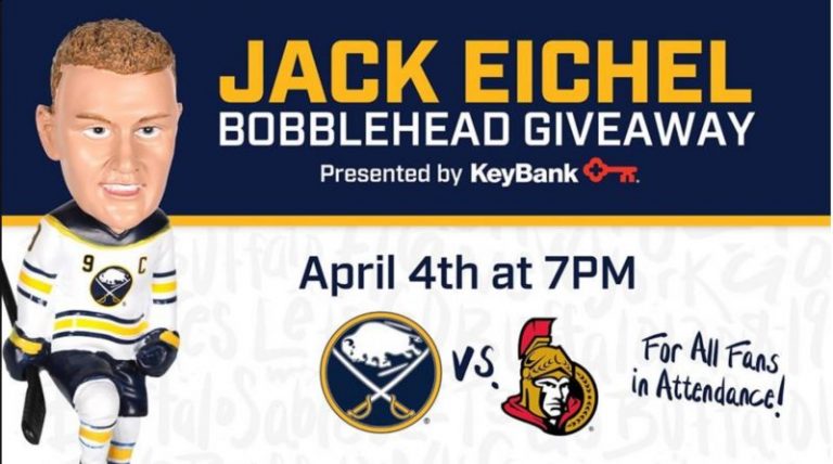 April 4, 2019 Buffalo Sabres – Jack Eichel Bobblehead
