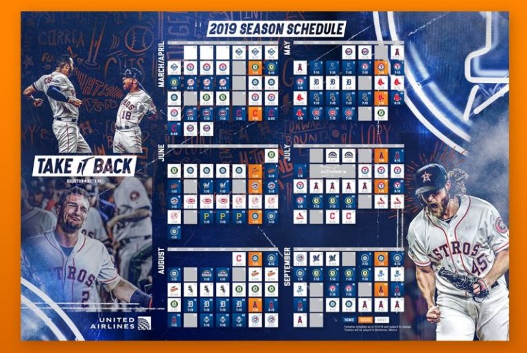 Houston Astros 2023 Printable Schedule