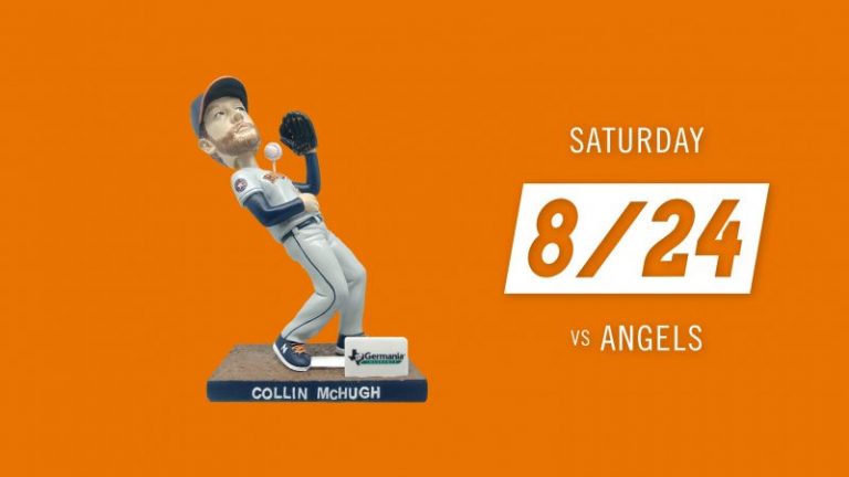 August 24, 2019 Houston Astros – COLLIN MCHUGH DODGING BOBBLEHEAD