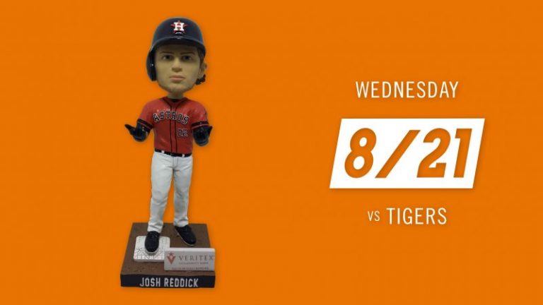 August 21, 2019 Houston Astros – JOSH REDDICK ON BASE BOBBLEHEAD