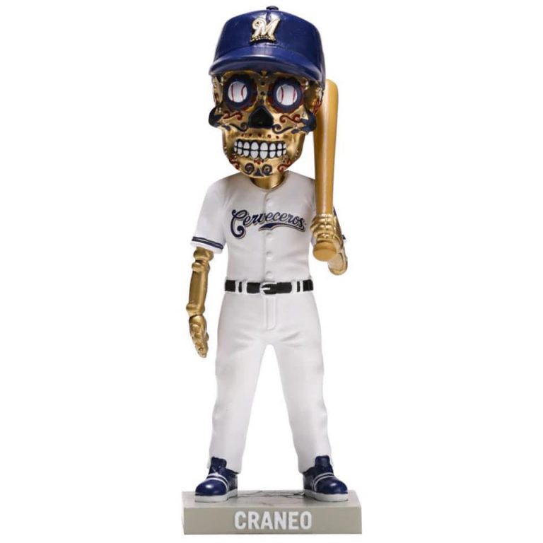 July 13, 2019 Milwaukee Brewers – Cerveceros Sugar Skull bobblehead
