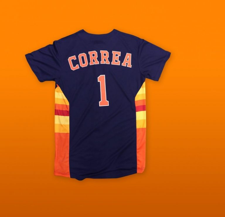 July 7, 2019 Houston Astros – Carlos Correa Navy Youth Replica Jersey