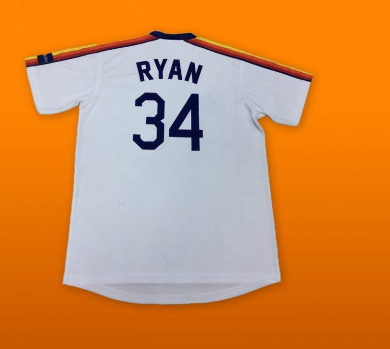 August 2, 2019 Houston Astros – Nolan Ryan Replica Rainbow Shoulder Jersey