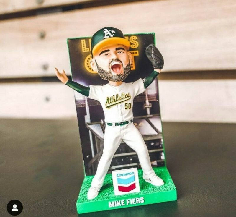 Oakland Athletics Mike Fiers No Hitter Bobblehead