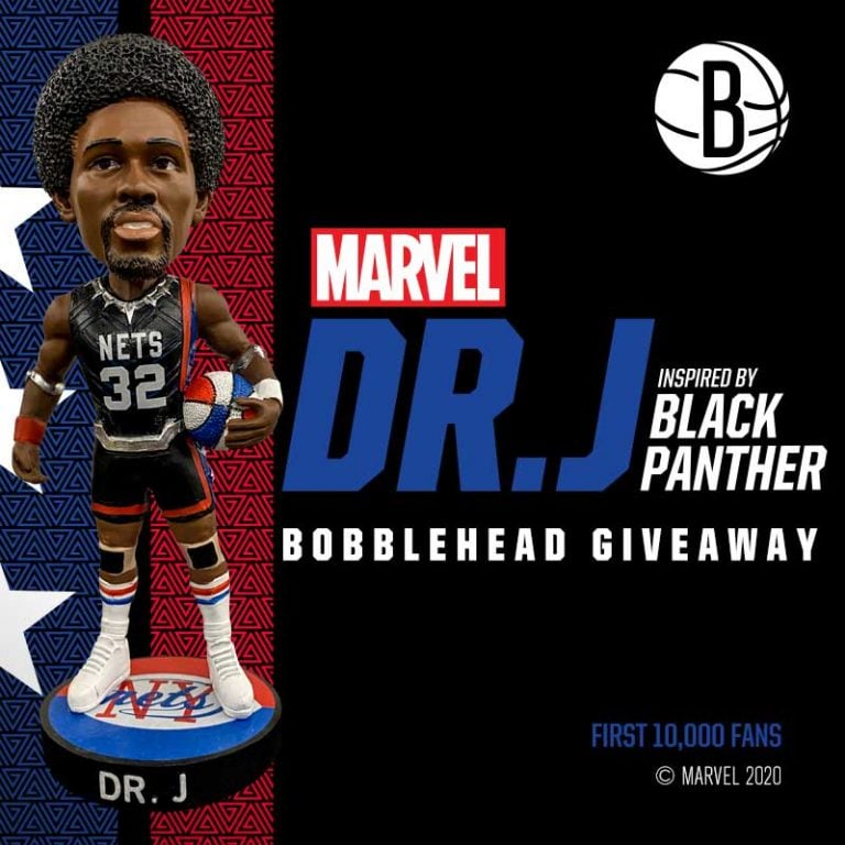 March 6, 2020 Brooklyn Nets – Dr. J as Black Panther Bobblehead