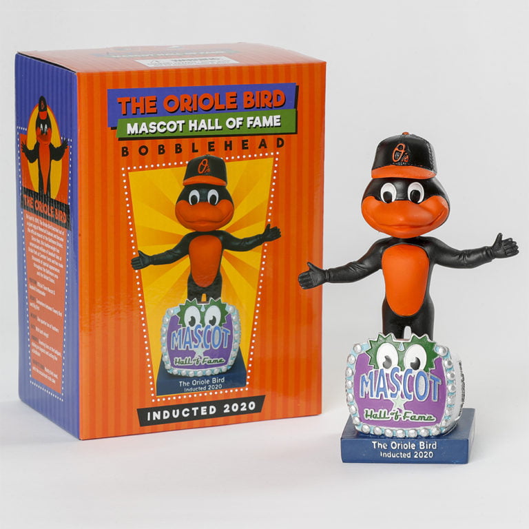 August 7, 2021 Baltimore Orioles – Bird Mascot Hall of Fame Bobblehead