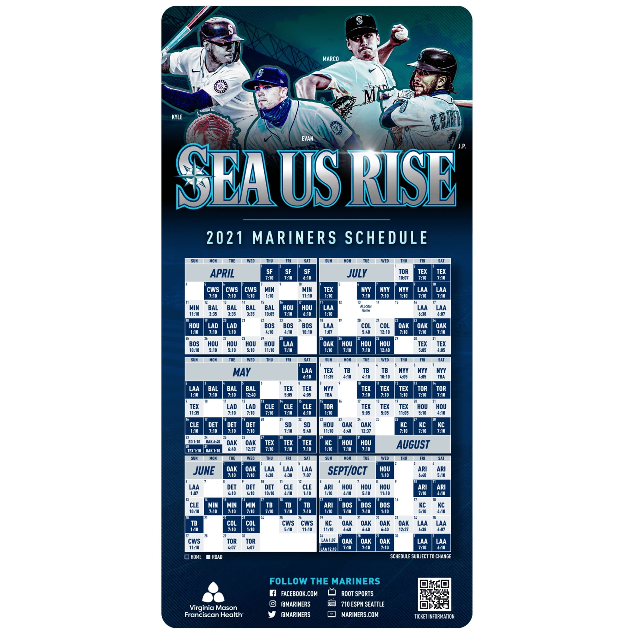 April 13, 2021 Seattle Mariners Mariners Schedule Stadium