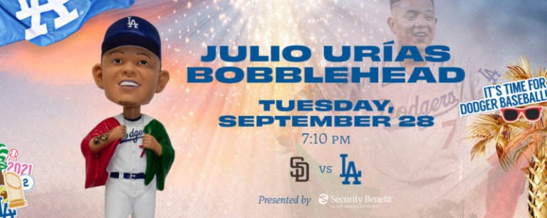 September 28, 2021 Los Angeles Dodgers – Julio Urias Bobblehead