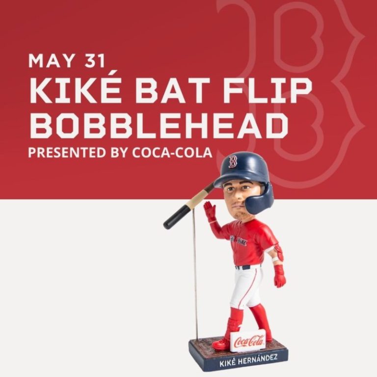 May 31, 2022 Boston Red Sox – Kiké Hernández ‘Bat Flip’ Bobblehead
