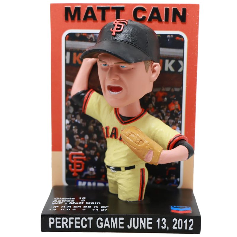 June 12, 2022 San Francisco Giants - Matt Cain Perfect Game BobbleCard -  Stadium Giveaway Exchange