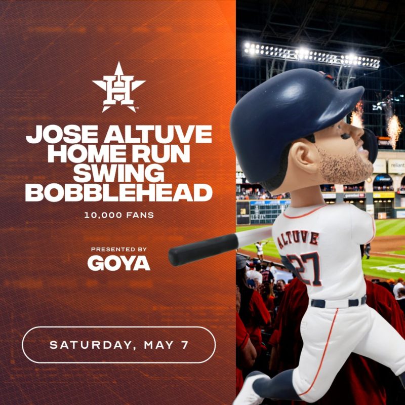 2022 Houston Astros SGA Jose Altuve Space City Connect Bobblehead