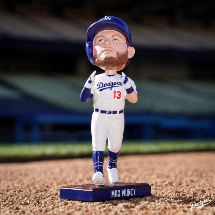 Max Muncy Bobblehead Night 2025 Ivory Jacquelynn