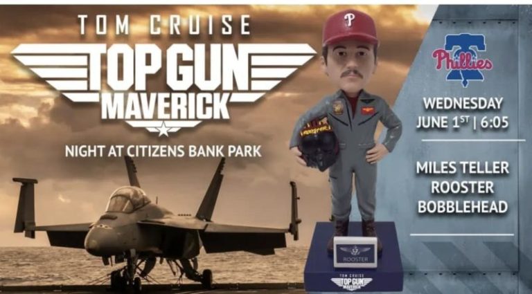 June 1, 2022 Philadelphia Phillies – Miles Teller Rooster Bobblehead