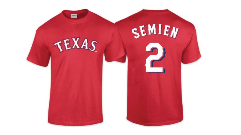 June 3, 2022 Texas Rangers – Marcus Semien Replica Red Jersey T-shirt