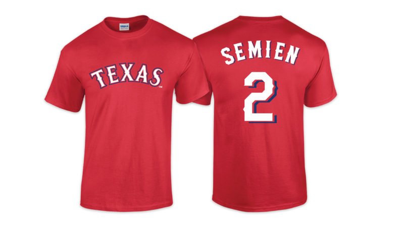 Sociologie verdieping Begin June 3, 2022 Texas Rangers - Marcus Semien Replica Red Jersey T-shirt -  Stadium Giveaway Exchange