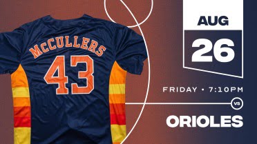 2022 Houston Astros SGA Lance McCullers SPACE CITY CONNECT Jersey NEW  PreSale