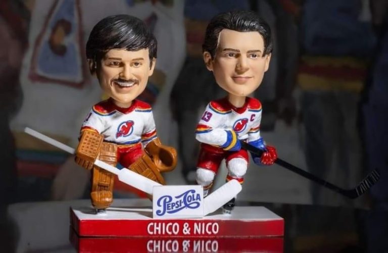 December 9, 2022 New Jersey Devil – Chico & Nico Reverse Retro Dual Bobblehead