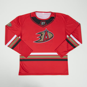 Eletees Los Angeles Angels Trout Hockey Jersey Giveaway 2023