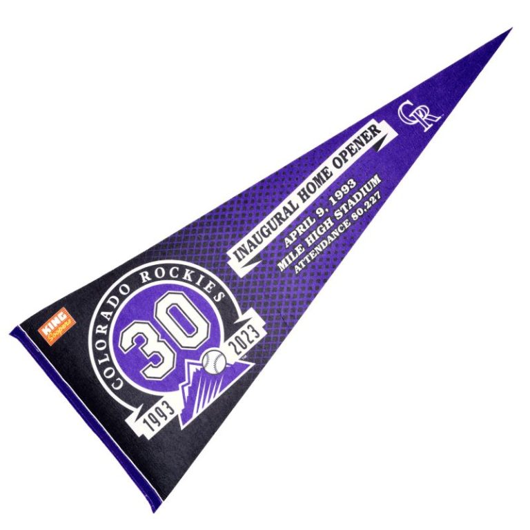 April 9, 2023 Colorado Rockies – 30th Anniversary Commemorative Pennant