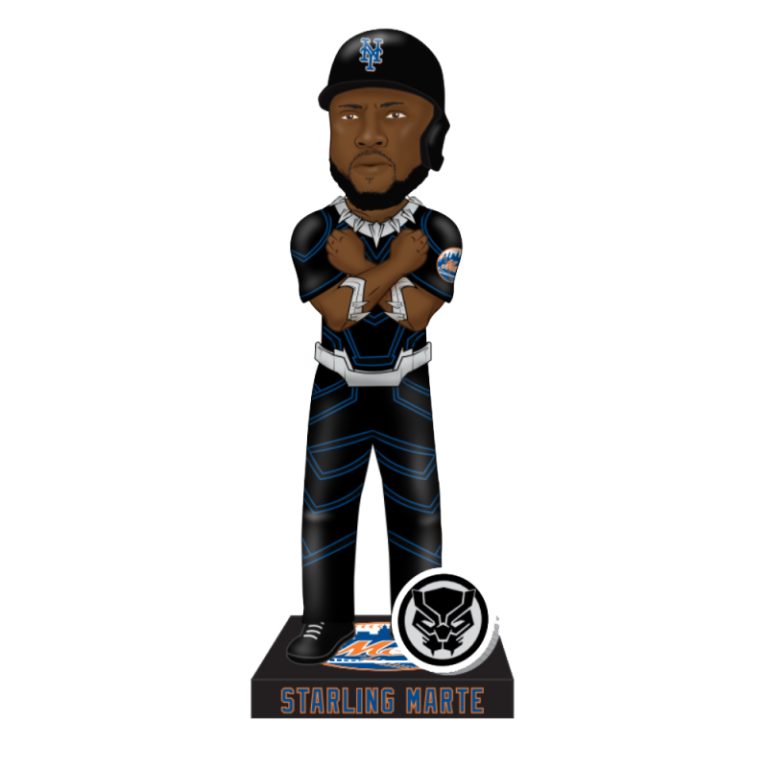June 26, 2023 New York Mets Starling Marte Bobblehead Inspired by Black Panther Stadium