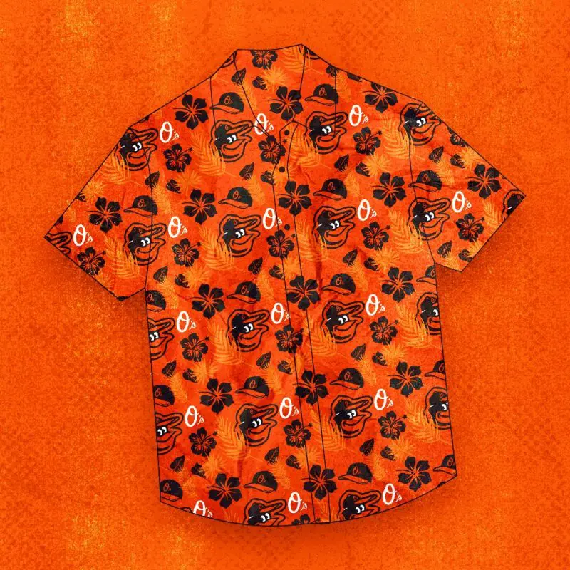 Baltimore Orioles Hawaiian Shirt Plaid Baseball Pattern Vintage Print