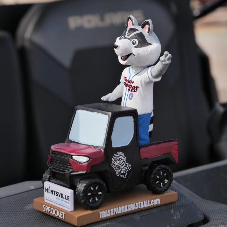 April 23, 2023 Rocket City Trash Pandas – Sprocket On The Move Bobblehead
