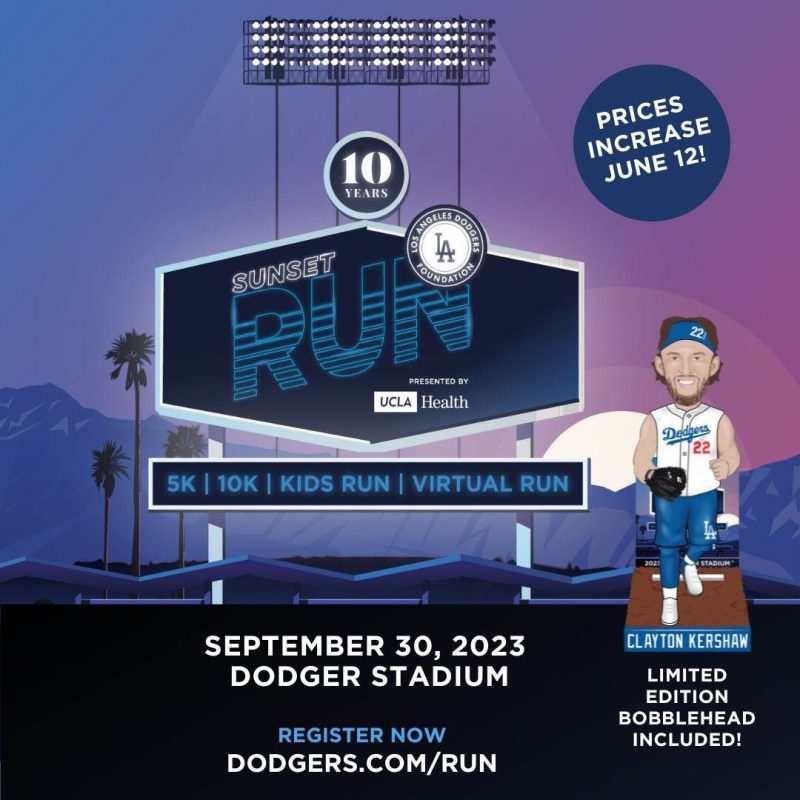 September 30, 2023 Los Angeles Dodgers Clayton Kershaw Sunset Run