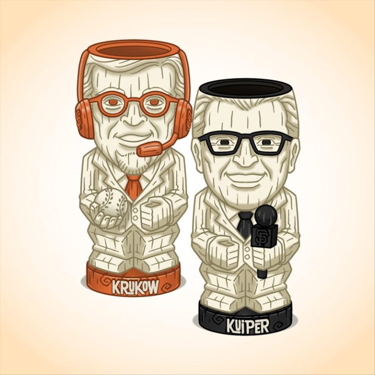 June 25, 2023 San Francisco Giants – Kruk or Kuip Tiki Mugs