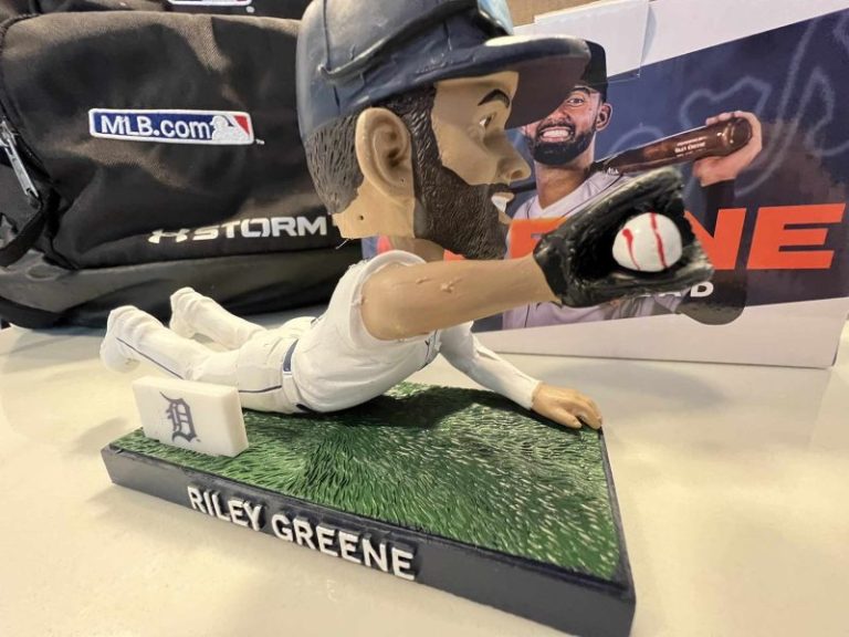 July 8, 2023 Detroit Tigers – Riley Greene Diving Catch Bobblehead