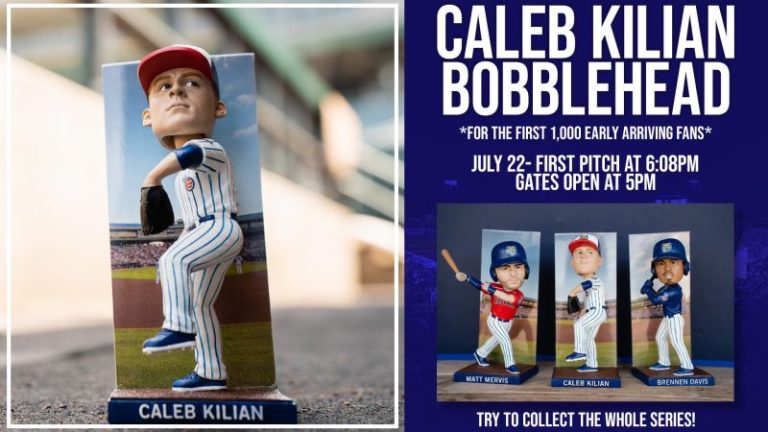 July 22, 2023 Iowa Cubs – Caleb Kilian Bobblehead