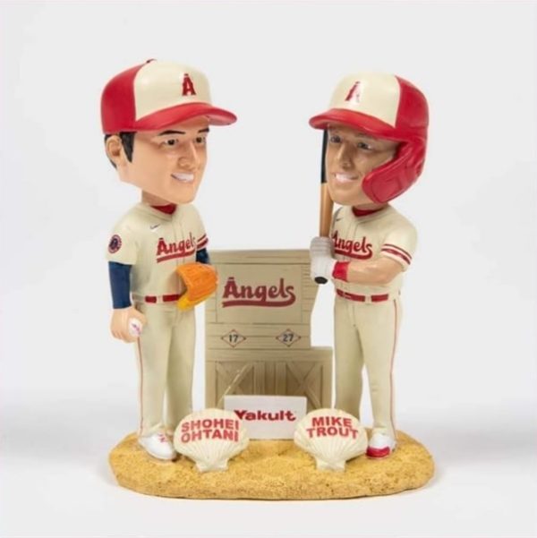 July 1, 2023 Los Angeles Angels Trout Ohtani City Connect Bobblehead