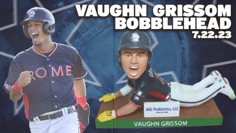 July 22, 2023 Rome Braves – Vaughn Grissom Bobblehead