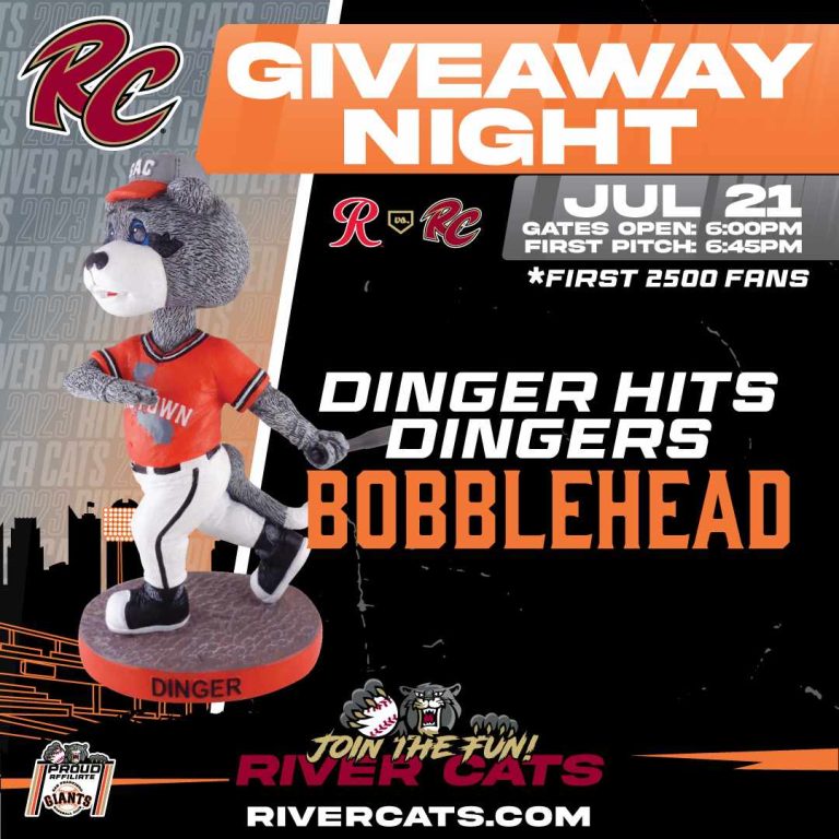 July 21, 2023 Sacramento River Cats – Hits Dinger Bobblehead