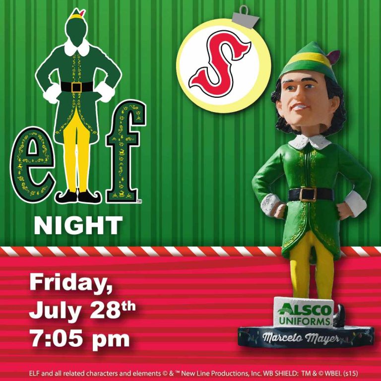 July 28, 2023 Salem Red Sox – Marcelo Mayer Elf Bobblehead
