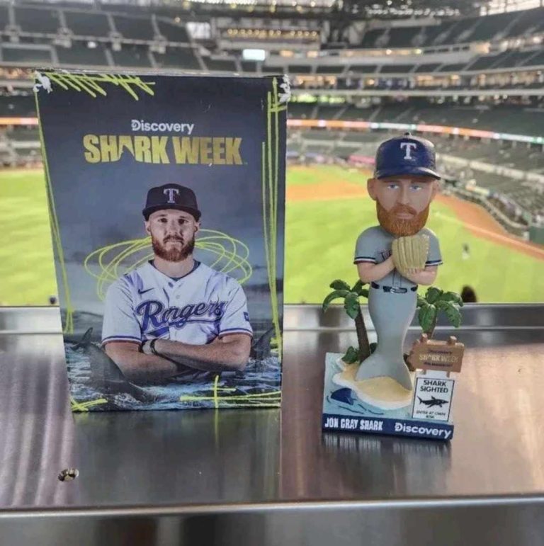 July 17, 2023 Texas Rangers – Jon Gray Shark Week Bobblehead