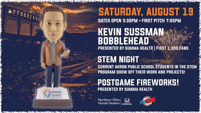 August 19, 2023 Akron Rubberducks – Kevin Sussman Bobblehead