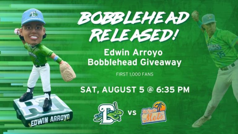 August 5, 2023 Daytona Tortugas – Edwin Arroyo bobblehead