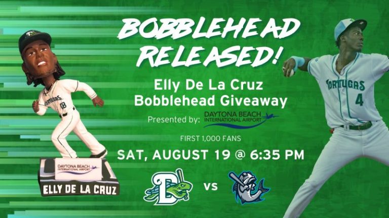 August 19, 2023 Daytona Tortugas – Elly De La Cruz Bobblehead