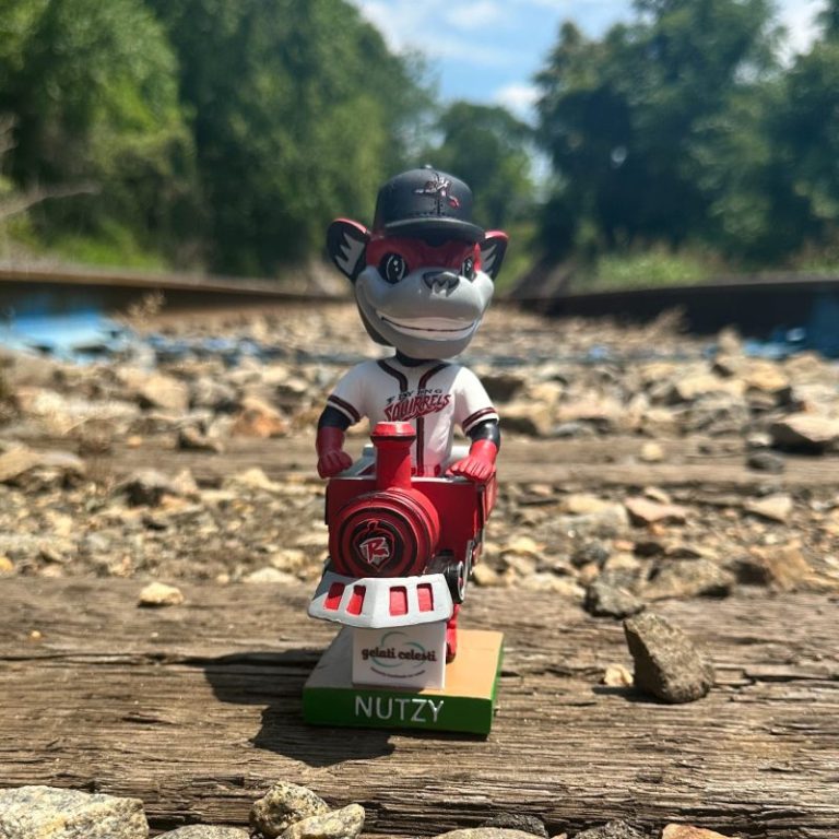 August 20, 2023 Richmond Flying Squirrels – Nutzy Train Conductor Bobblehead