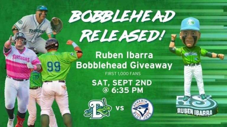 September 2, 2023 Daytona Tortugas – Ruben Ibarra Bobblehead