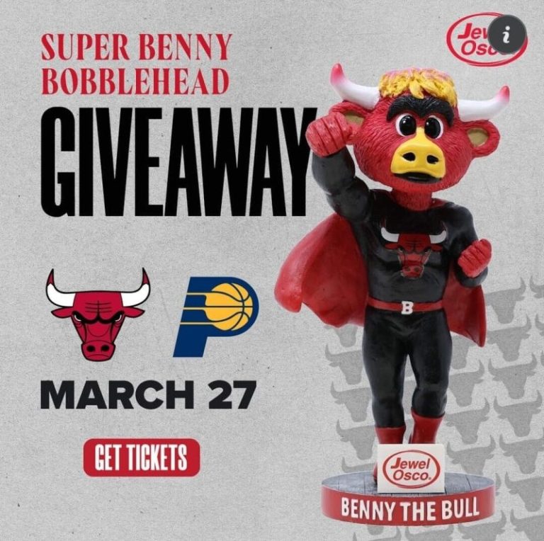 March 27, 2024 Chicago Bulls – Benny Bobblehead