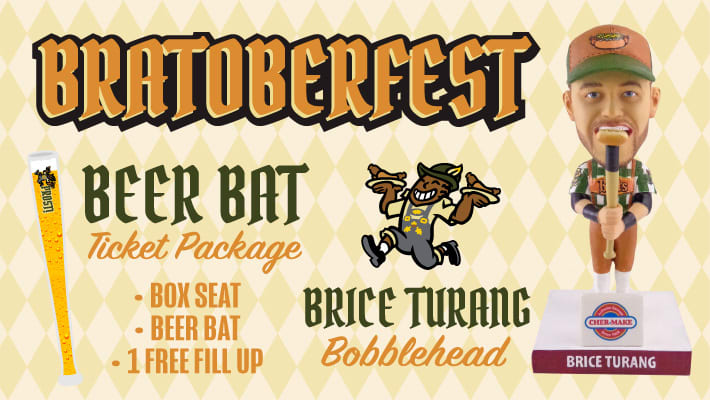Wisconsin Timber Rattlers - Brice Turang Bratoberfest Bobblehead