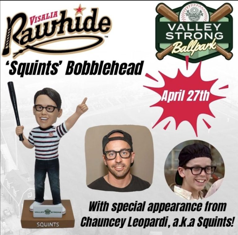 April 27, 2024 Visalia Rawhide – “Squints” Bobblehead