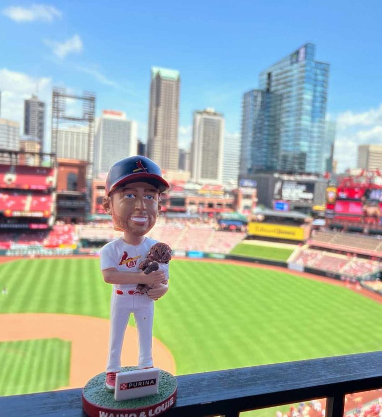 May 4, 2024 St Louis Cardinals – Adam Wainwright and Louie Bobblehead